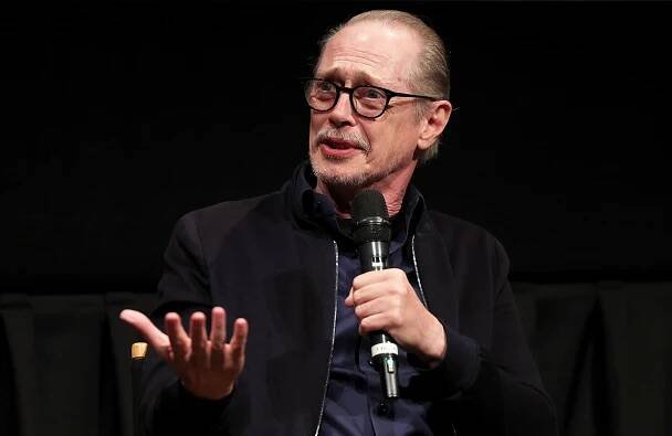Steve Buscemi take part in a Q&A during the "Psycho Therapy: The Shallow Tale Of A Writer Who Decided To Write About A Serial Killer" photo call at IFC Center on April 02, 2025 in New York City