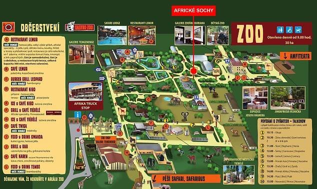Africké sochy v ZOO ve Dvoře Králové