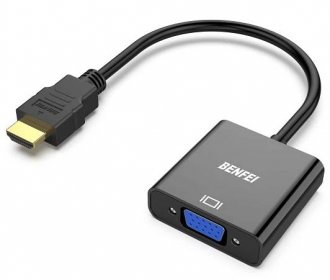 Amazon.com: BENFEI HDMI to VGA, Gold-Plated HDMI to VGA Adapter (Male to  Female) Compatible for Computer, Desktop, Laptop, PC, Monitor, Projector,  HDTV, Chromebook, Raspberry Pi, Roku, Xbox and More - Black :