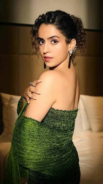 Sanya Malhotra exudes glamour in a striking green dress