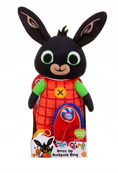 Bing a učení se oblékat - plyšový maskot s batohem 35 cm