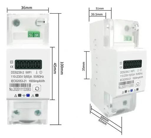 WiFi Elektroměr Tasmota - Jednofázový Smartica EL03W