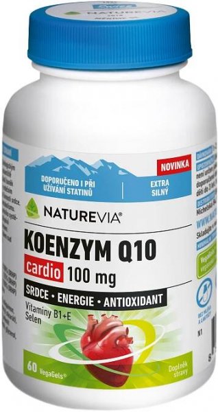 NatureVia Koenzym Q10 Cardio 100 mg 60 cps. od 287 Kč
