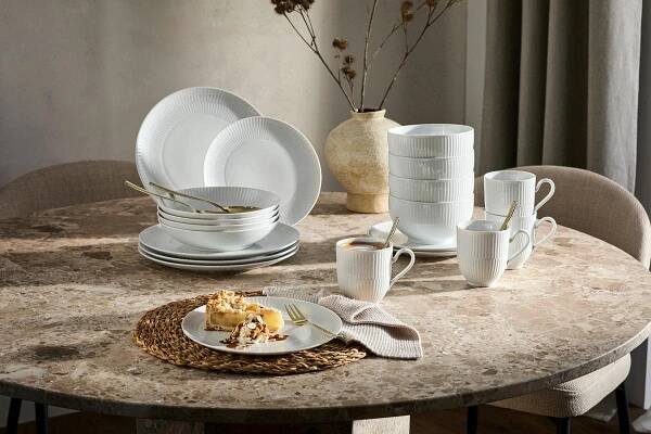 KOMBINOVANÁ SOUPRAVA 20dílné, porcelán keramika  - bílá, Konvenční, keramika - Seltmann Weiden
