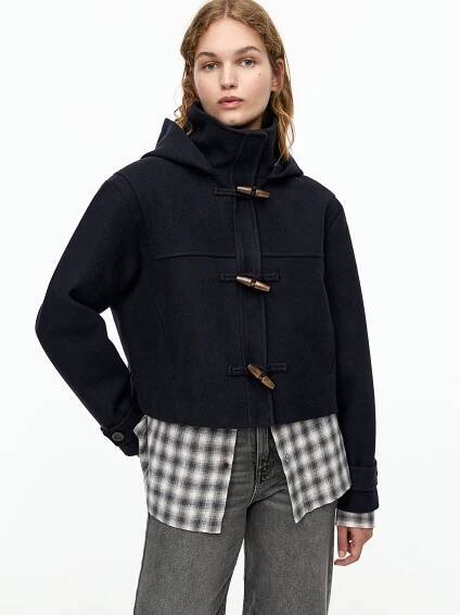 Pull&Bear Přechodná bunda – modrá: přední strana
