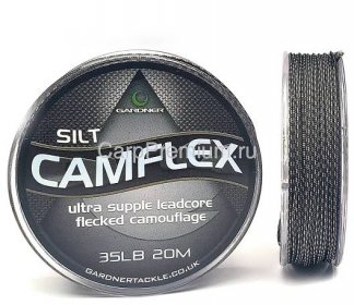 Лидкор со свинцовым сердечником Серый Gardner (Гарднер) - CamFlex Leadcore Camo Fleck Silt 15.9 кг / 35 lb, 20 м
