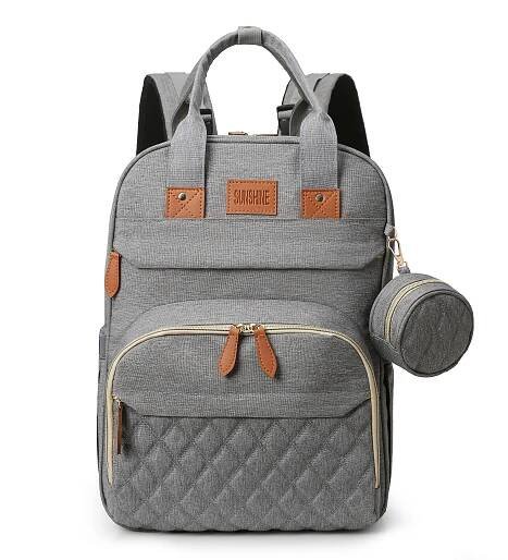 1pc * Diaper Bag Backpack with Changing Pad - Multi-Functional Polyester Travel Bag with USB Charging Port, Zipper Closure, Anti-Sunburn Design