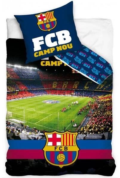 CARBOTEX Bavlněné povlečení FC BARCELONA NOU CAMP 140x200, 70x90 cm