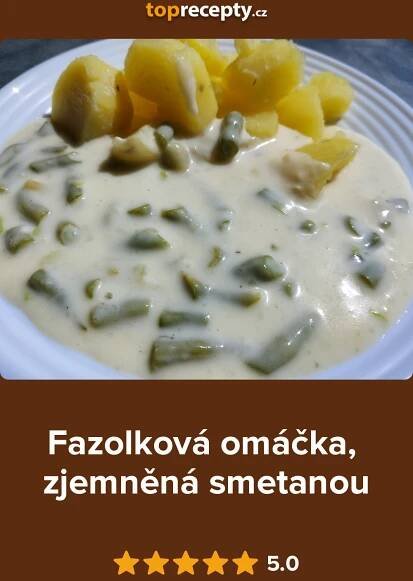 Fazolková omáčka s křupavými zelenými fazolkami