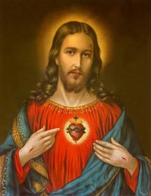 Stock fotografie Srdce Ježíše Krista Typický Katolický Obraz – stáhnout obrázek nyní - Ježíš Kristus, Srdce - Konceptuální symbol, Duchovno