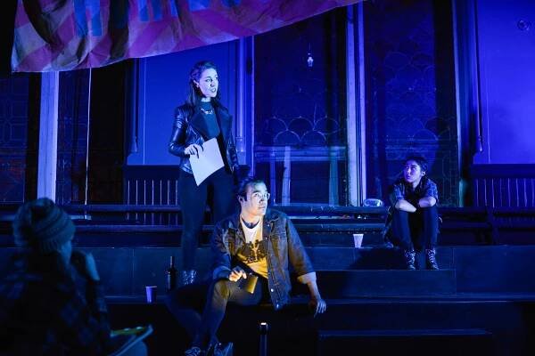    Julius Caesar  Hamlet Isn’t Dead   Original music by Jordan Brooks Scenery and lighting design by Tyler M. Perry Fight choreography by Greg Pragel Photos by Brandon Saloy 