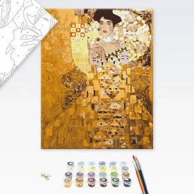Malování podle čísel inspirace G. Klimt - Zlatá Adele