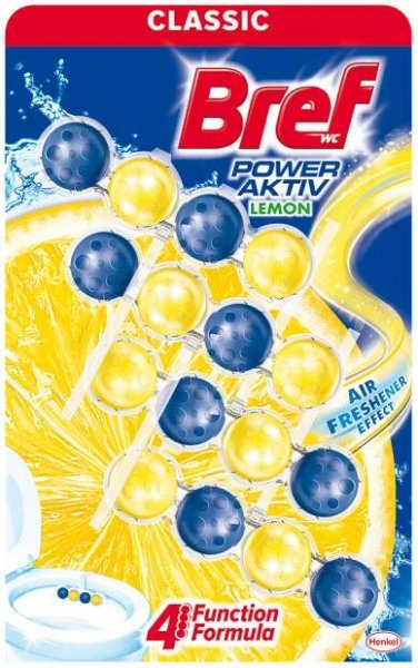 BREF Power Aktiv Giga Pack Lemon, tuhý wc blok 4 x 50 g