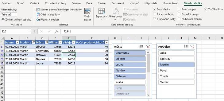Objekt Tabulka v MS Excel | Moje Znalosti