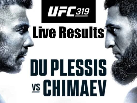 UFC 319: Du Plessis vs. Chimaev live results and analytics