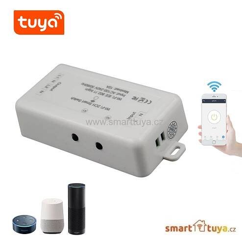 Wi-Fi spínač pro ovládání spotřebičů, 2 kanálový - TUYA