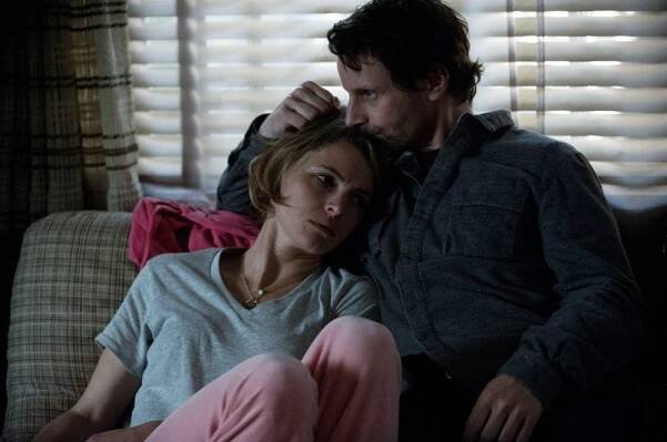 The Killing, Amy Seimetz (L), Ryan Robbins (R), 'Scared and Running', Season 3, Ep. #5, 06/23/2013, ©AMC