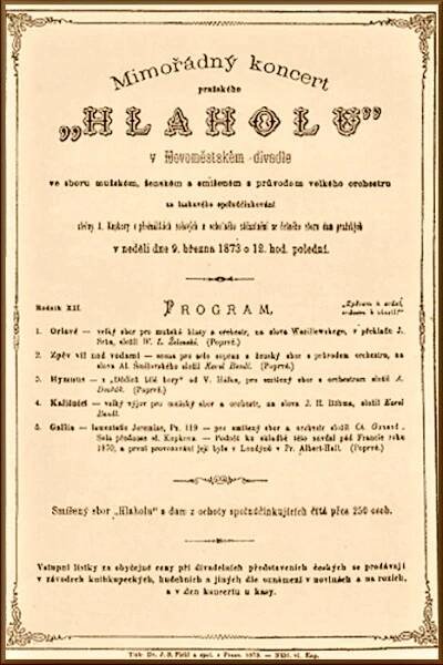 plakát ke koncertu s premiérou Hymnu