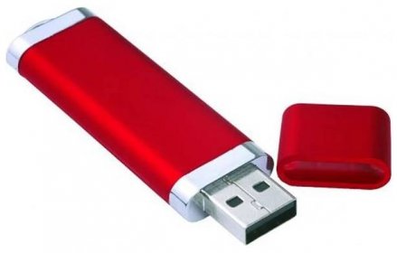 LOTUS USB flash disk se šňůrkou, kapacita 8GB, červená, potisk bílá
