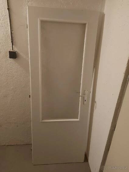 Interiérové bílé prosklené dveře - 3