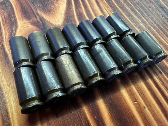 🔥🔥 PRÁZDNÉ NÁBOJNICE, HILZNY LUGER P08 9mm, 15ks 🔥🔥 - Vojenské sběratelské předměty