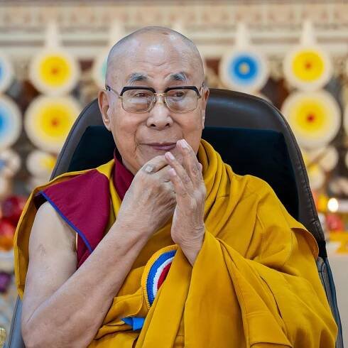Der Dalai Lama bei einer Videobotschaft zu seinem 90. Geburtstag.