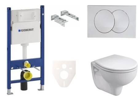 Cenově zvýhodněný závěsný WC set Geberit do lehkých stěn / předstěnová montáž+ WC Kolo Rekord SIKOGES7K7