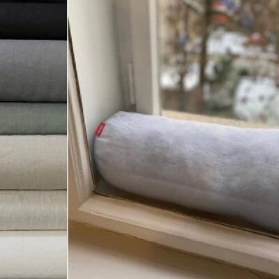 Polštář Aesthetic Dveřní a okenní válec - ochrana proti průvanu - 100% len - MIX barev Délka válce: 90 cm, Len 100%, gramáž 245 g/m2: Šeříková