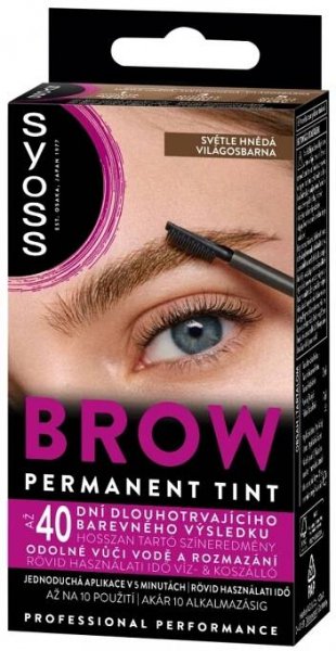 SYOSS barva na obočí Brow Tint světle hnědá, 17 ml