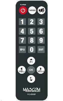 Dálkový ovladač Mascom SENIOR RC-DB01 pro MC720T2 HD