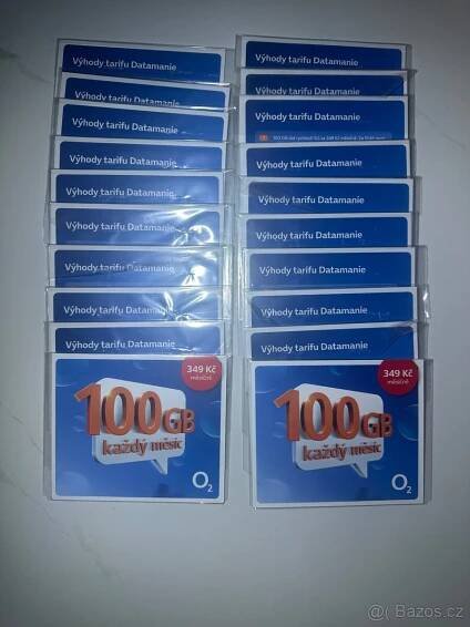 O2 SIM karty- Datamanie 100GB - Praha 4