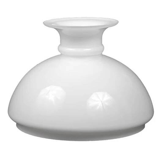 Petrolejová lampa skleněné stínítko 5545 aladin s otvorem 154mm / bílý