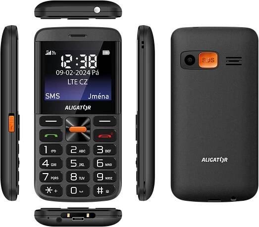 Mobilní telefon Aligator A910 4G Senior (A910B) černý | DATART