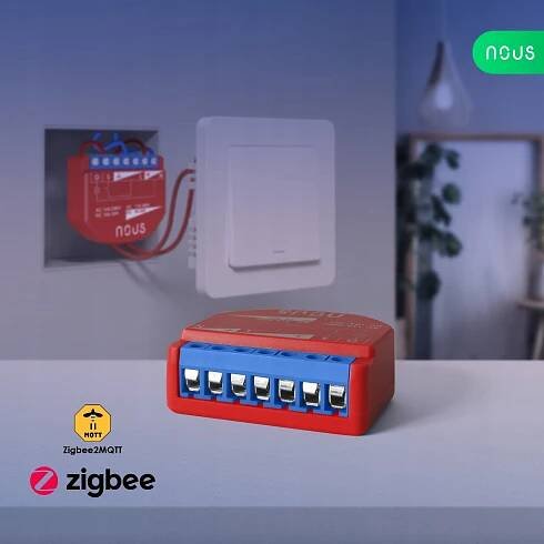 NOUS B2Z ZIGBEE INTELIGENTNÍ SPÍNACÍ MODUL S 1-kanálovýM MĚŘENÍM PROUDU Řada Zigbee