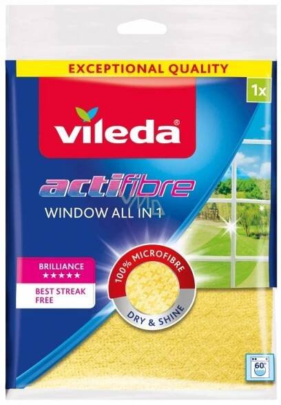 Vileda Actifibre Window All in 1 Hadřík na okna 32 x 36 cm