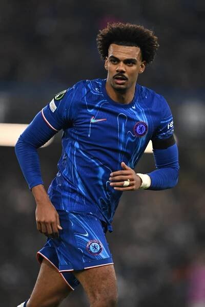 LONDON, ENGLAND - NOVEMBER 07: Renato Veiga of Chelsea looks on during the UEFA Conference League match between Chelsea FC and FC Noah at Stamford Bridge on November 7, 2024 in London, England. (Photo by Mike Hewitt/Getty Images)