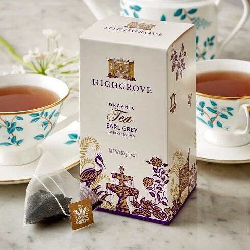 Organic Earl Grey, 20 Silky Black Tea Bags, 50g, Highgrove