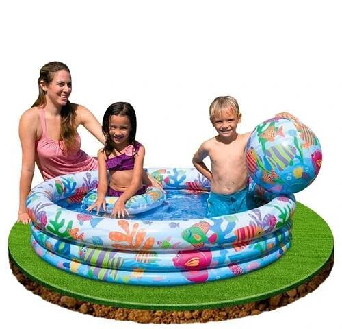 Nafukovací bazén Intex Fish set 132x28 cm 59469 | JM Sport