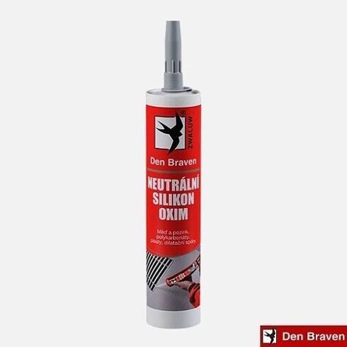 Den Braven Oxim Neutrální silikon 280ml šedý
