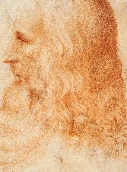 This portrait of Leonardo is attributed to Francesco Melzi, circa 1515.