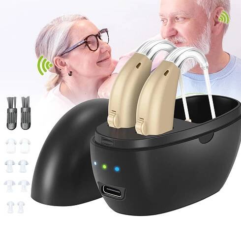 SLUCHADLO AKUMULÁTOR DO UŠÍ ZESILOVAČ SLUCHU S NABÍJEČKOU POUZDRO EAN (GTIN) 6904319134798