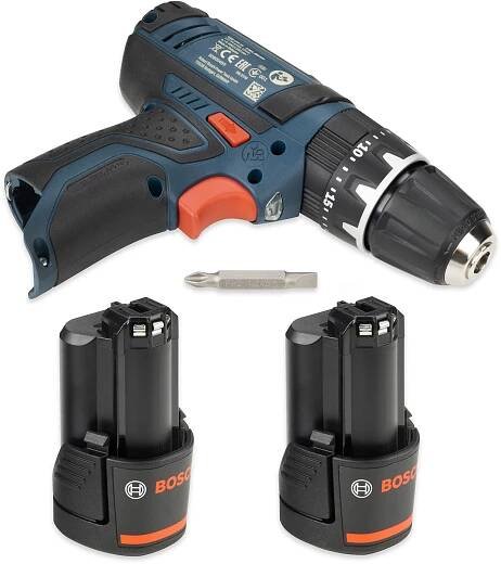 Vrtačka aku Bosch GSB 12V-15, 12V 2x li-ion 2000 mAh, příklep 2750 Kč