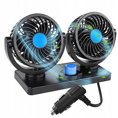 Ventilátor do auta 12V na zapalovač auto chlazení větráček léto