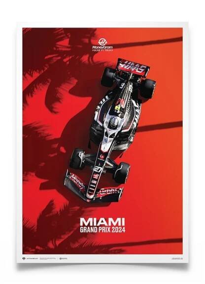 Haas F1 Miami Grand Prix 2024 Poster