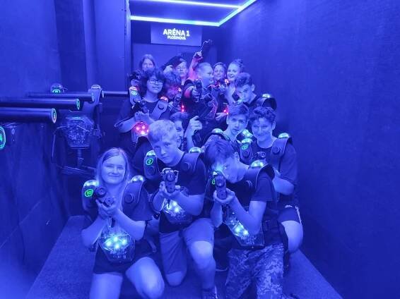 Osmáci na Laser Game – ZŠ Zaječí