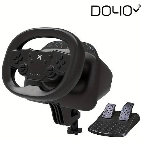 * Game Racing Wheel with Pedals, *° Wireless Steering Wheel for Car Simulation Racing Suitable for * Switch, PC, PS4/PS3, IOS, * Rac