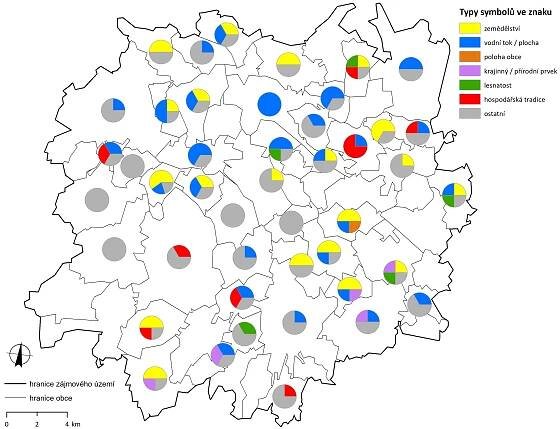 Digitální atlas zaniklých krajin - Symbolika regionů, míst a obcí