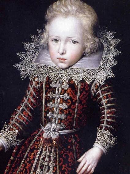 baroque children gold black painting