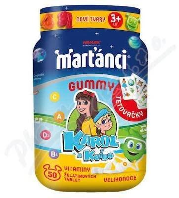 Marťánci Gummy Karol&Kvído Veliko.tbl.50+tetovačky