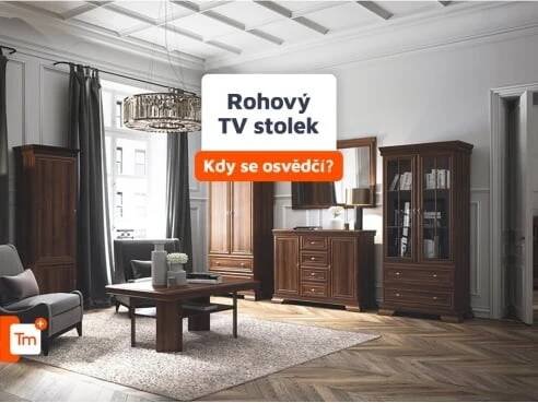 Rohové TV stolky: Jak zařídit prostor na televizi v rohu obývacího pokoje